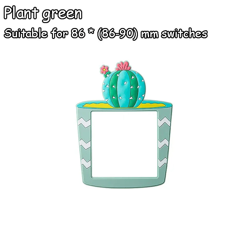Lovely Cartoon Switch Stickers Luminous Socket Protective Cover Home Waterproof Wall Sticker Decorative Animal Switch Decoration