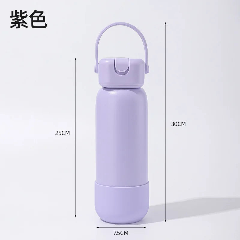18oz24oz32oz Thermos Bottle With Straw Stainless Steel Car Thermal Cup Sports Water Bottles Keeps Cold and Heat Thermal Mug