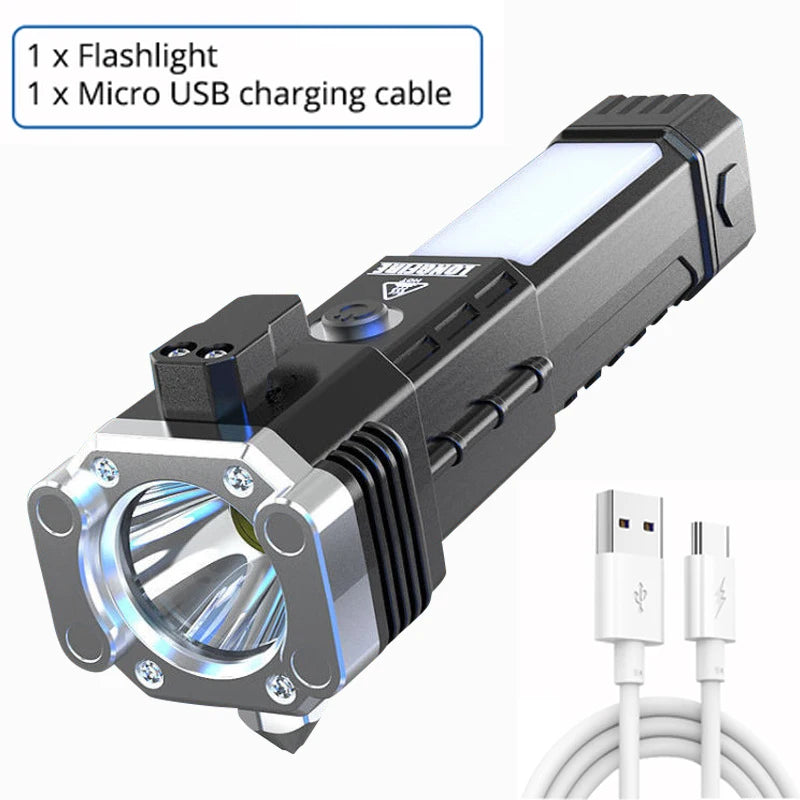 Led Flashlight with Safety Hammer Work Light Emergency - View 7 | SAMAG