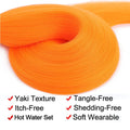 Purple Braiding Hair Extensions Pre Stretched Soft Yaki Synthetic Jumbo Braids DIY Ponytail Braid Pink Grey Orange Red Blue Hair