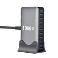 1000W GaN Charger USB C Fast Desktop 10Port USB Type C PD3.1 Charger Fast Charging for iPhone 17 16 15 Samsung S24 Xiaomi Laptop