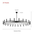 Black Chandelier Living room Foyer Hotel Large Chandelier Indoor Nordic Post Modern Loft Industiral Vintage Chandelier Lighting