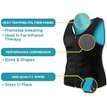 1PCS Zipper Sauna Tank Top for Men, Hot Neoprene Waist Trainer Vest, Sweat Slimming Corset Body Shaper for Workout Exercise
