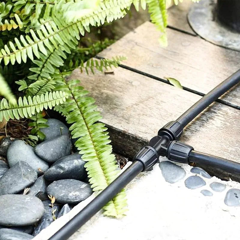2~10Pcs 16mm PE Pipe Connectors Garden Watering Irrigation Joints Agricultural Irrigation Quick Connector Straight Elbow Tee