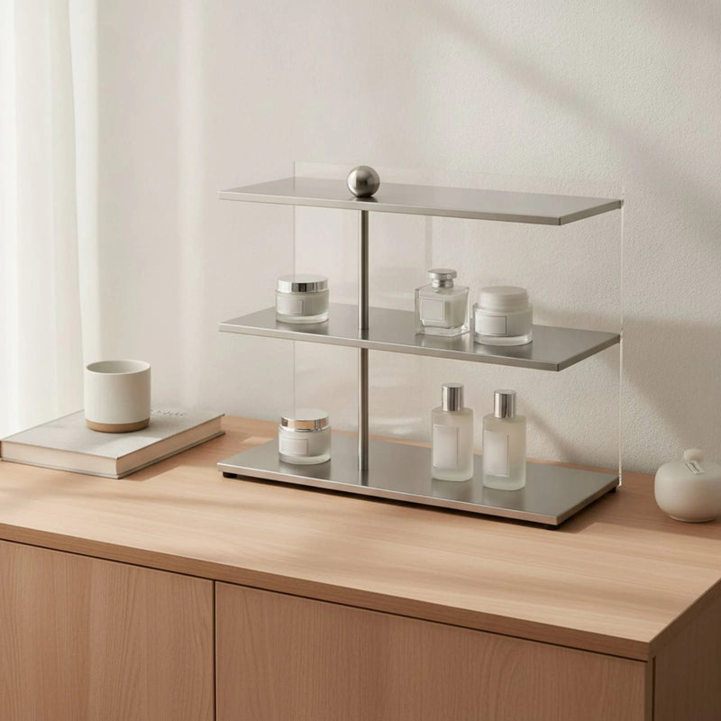 Countertop Storage Rack Clear Tabletop Organizer Facial Care Space - Saving Acrylic Riser Multi - Purpose - View 2 | SAMAG