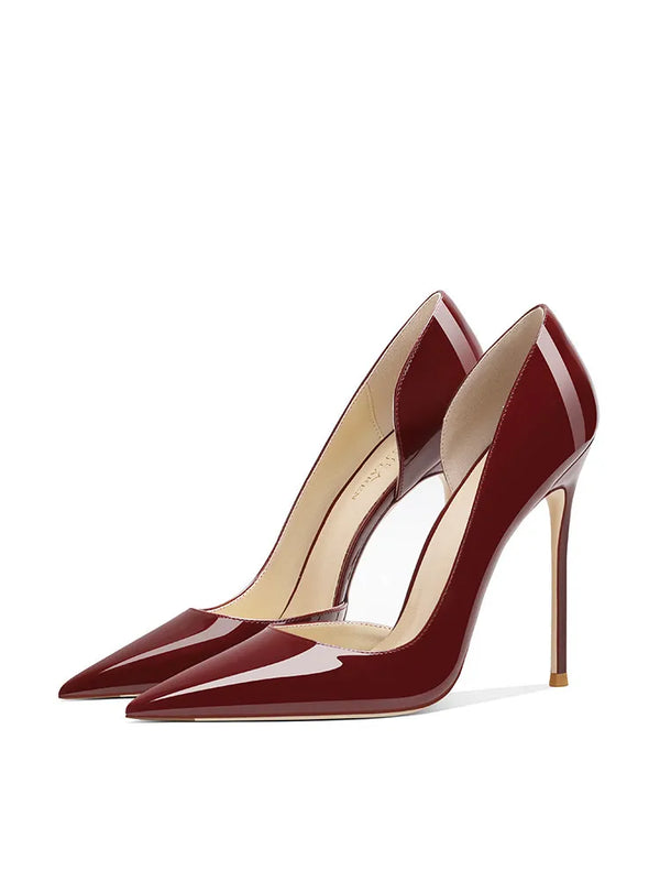2026 Fashion Gradient Color Side Empty High Heels Women's Thin Heels 12cm Shallow Mouth Sexy Pointed Temperament Single Shoes
