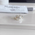 BF CLUB 925 Sterling Rings for Women Fashion Geometric Handmade Irregular Gold StarRing Simple Fine Jelwery Party Christmas Gift