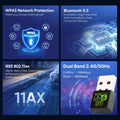 900Mbps WiFI 6 USB Adapter Bluetooth 5.3 Wireless Network Card Dual Band Driver Free Dongle for Win 10 11 - Visuel 3 | SAMAG