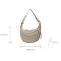 New Fashion Canvas Crossbody Bags Korean Simplified Shoulder Bag Large Capacity Sports Hobos Bag Solid Color Dumpling Bag