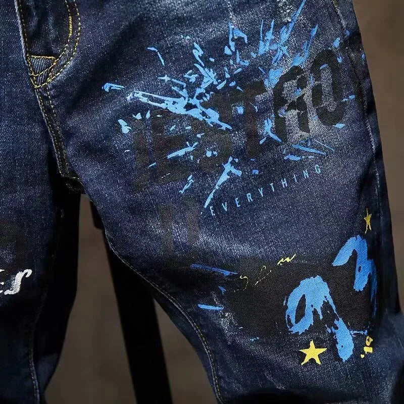 Spring and Autumn Fashion Trend Printed Straight-Leg | SAMAG