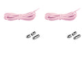1/2/4 pairs Semicircle No Tie Shoelaces Elastic Sneakers shoelace Metal Lock Lazy Laces for Kid and Adult One size fits all shoe