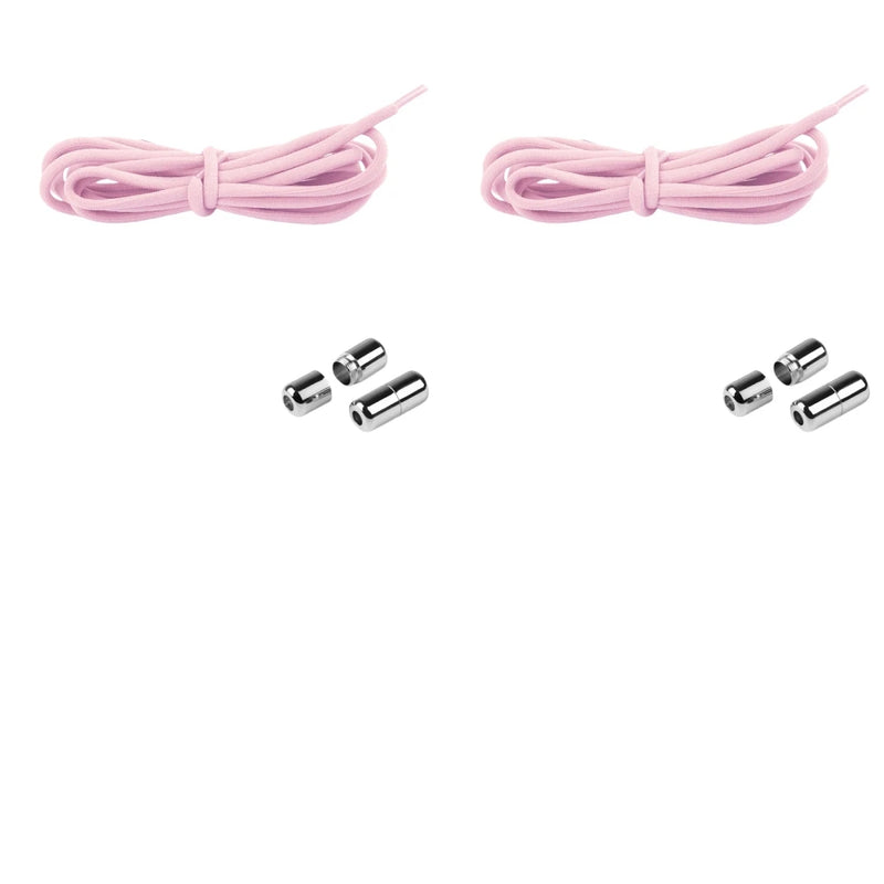 1/2/4 pairs Semicircle No Tie Shoelaces Elastic Sneakers shoelace Metal Lock Lazy Laces for Kid and Adult One size fits all shoe