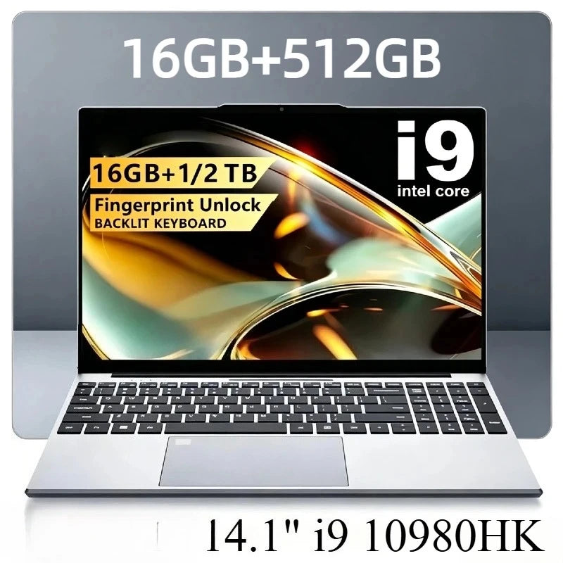 Intel i9 10980HK 14.1 Inch Ultra Slim Gaming Laptop 8C 16T 2.4GHz 5.3GHz Boost 16MB 45W 32GB DDR4 2TB SSD Office Pro