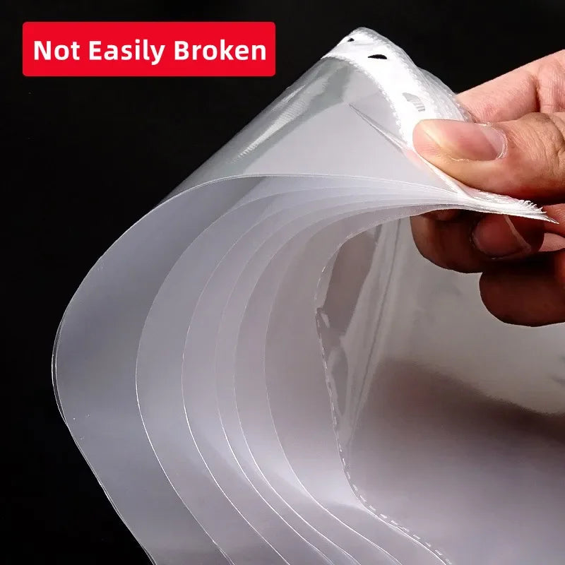 50PCS A4 Clear PVC Sheet Multipurpose File 11-Hole Loose Leaf Page Document Punched Pocket Folder Sheet Protector for File Pape