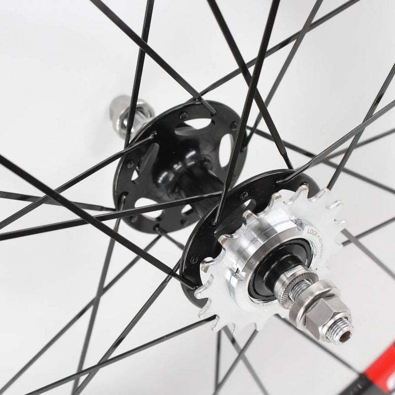 Newest Pink Color 700C Track Fixed Gear Bike 3K UD 12K Full Carbon Fibre Tubular Clincher Tubeless Rims Carbon bicycle wheelset