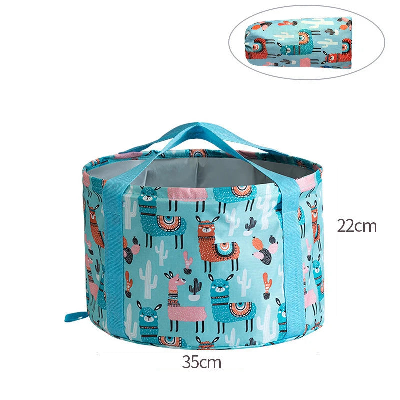 Travel Foldable Foot Tub Outdoor Portable Bath Bag Wash Basin Water Bucket Large Capacity Bath Feet Spa Massage Washing Tub