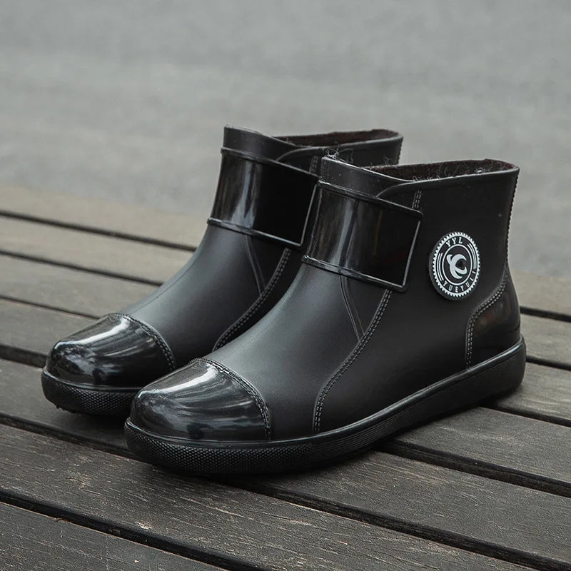 Botas 2024 Outdoor Man Boots Fashion Mens Rain Boots Four Seasons New Non-slip Comfortable Wear-resistant Men's Waterproof Shoes