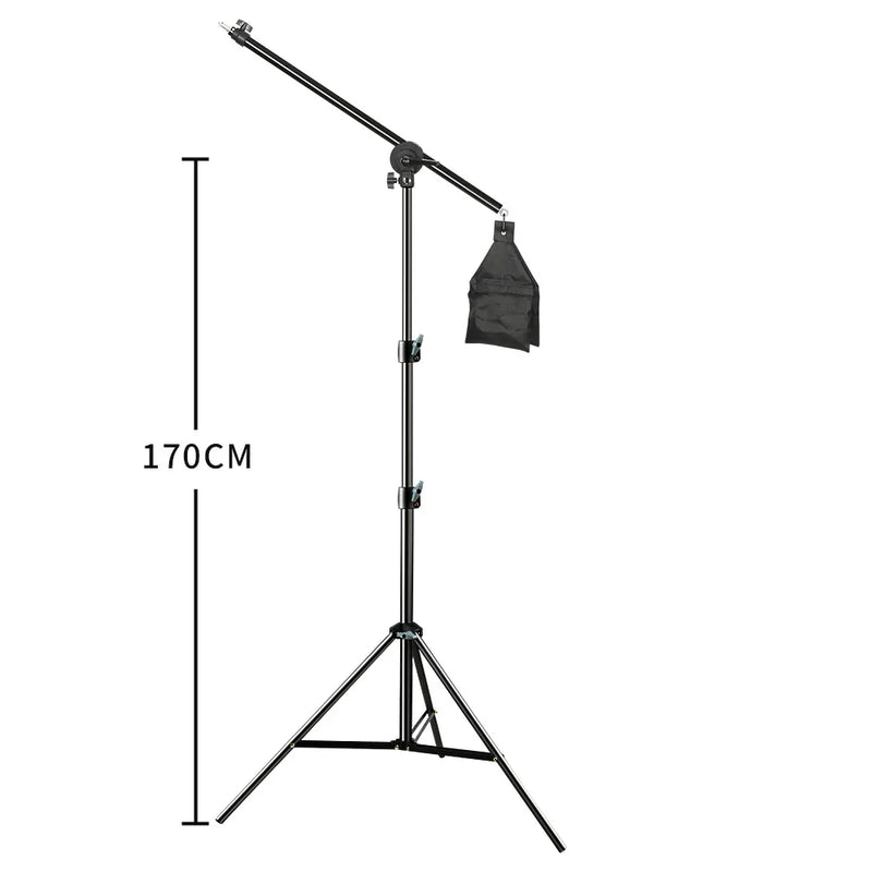 Photo Studio Kit Tripod Light Stand Cross Arm With Weight Bag Photo Studio Accessories Extension Rod 53 -133CM Backdrop Stand