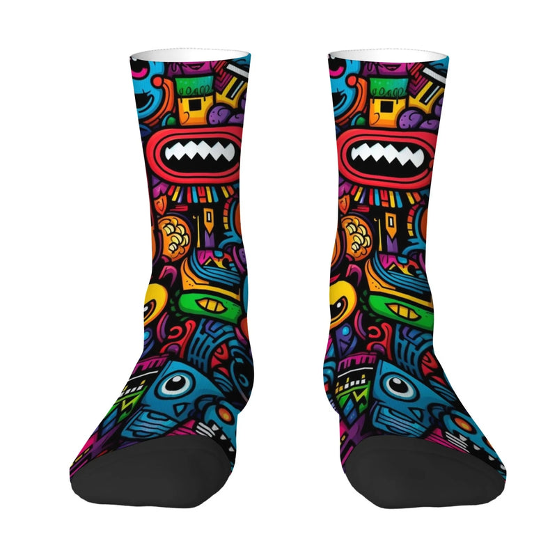 Cartoon-themed Harajuku Printed Men's Socks Breathable | SAMAG