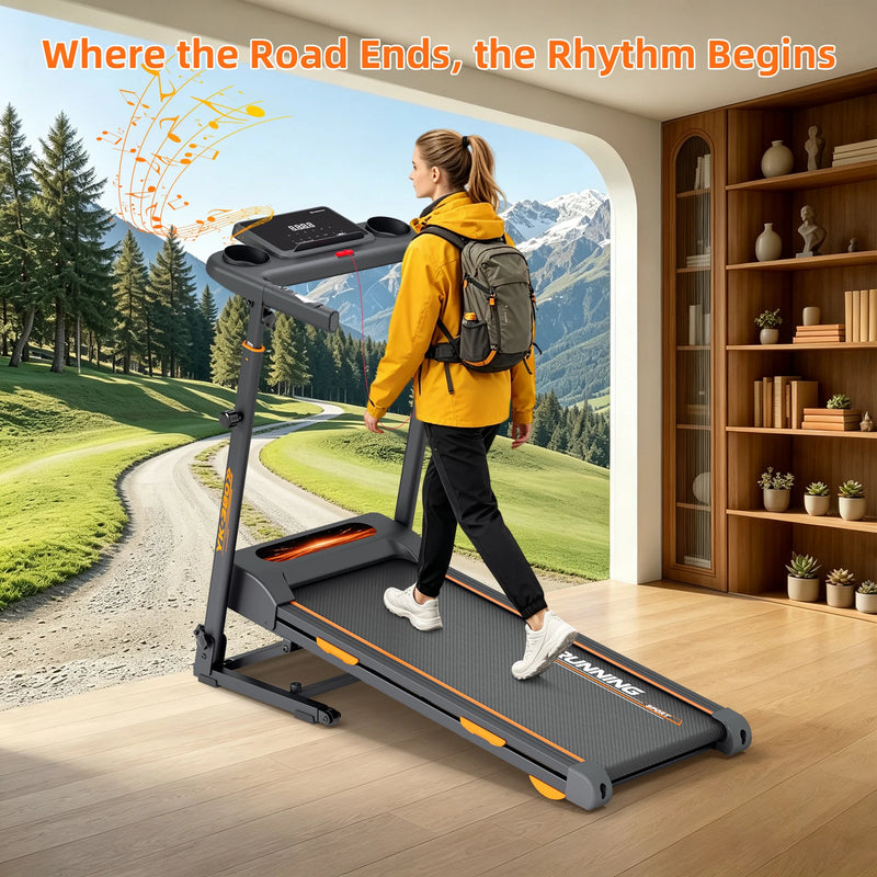 3-Level Height Adjustable Folding Treadmill, 3.0HP | SAMAG