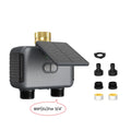 GIRIER Tuya WiFi 6 Smart Water Timer Solar Powered Programmable Sprinkler Controller IPX6 with Brass Inlet for Garden Irrigation