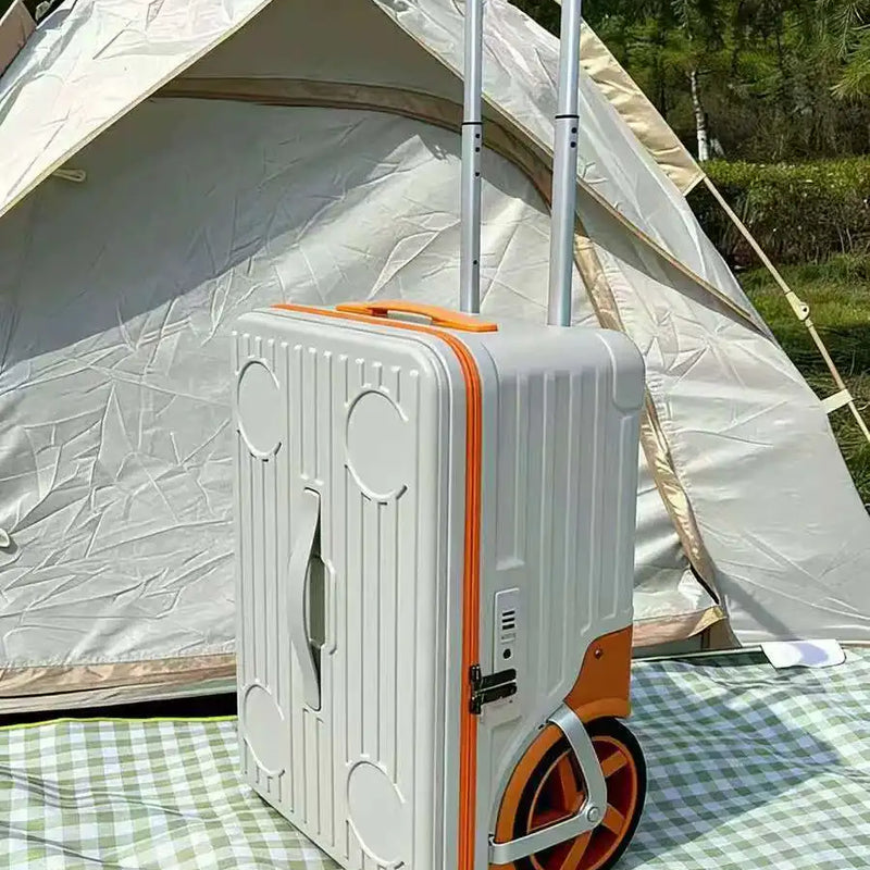 Side Opening Luggage Compartment with Oversized Wheels Large Capacity Travel Suitcase Travel Suitcase on Wheels