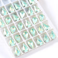 8x13mm Teardrop Crystal Sew On Rhinestone With Silver - View 8 | SAMAG