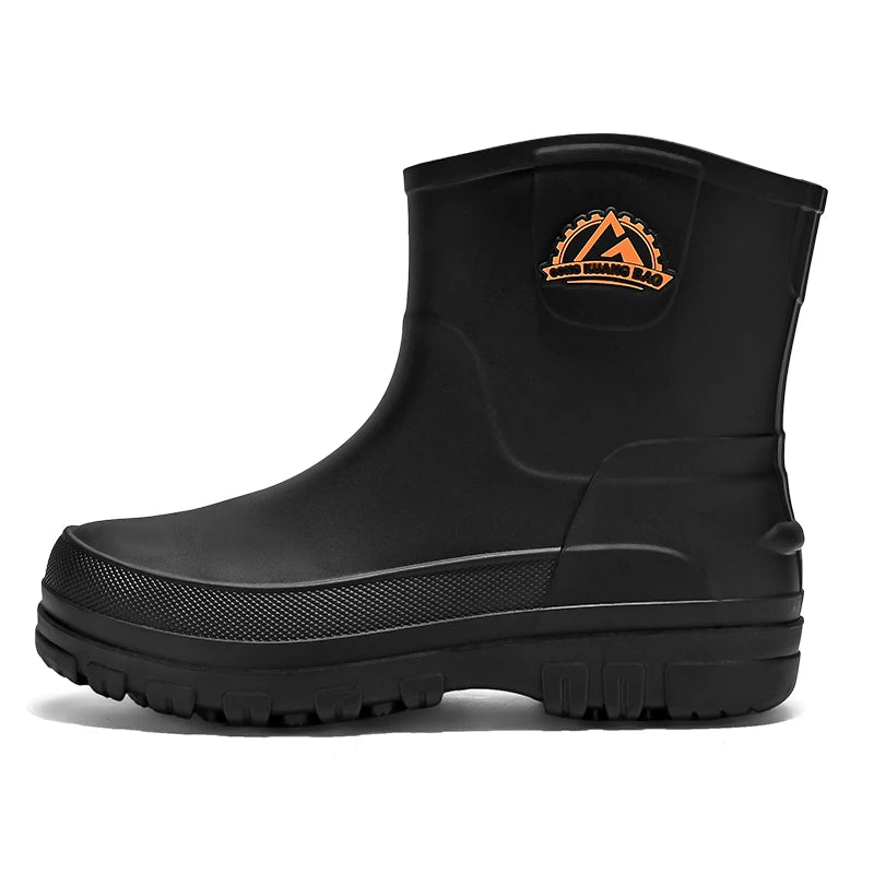 Anti-Slip Rain Boots for Men, New Short-Tube Waterproof Fishing Rain Boots, Water Shoes