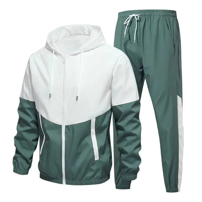M - 6XL New Men's Sportswear Set from Japan South Korea Autumn Casual Wear Hooded Jacket Leg Tied Pants - View 6 | SAMAG