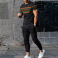 New men's basketball sports suit jogging set 3D printed Qeen summer retro casual short sleeved T - View 6 | SAMAG