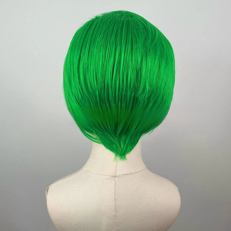 Light Green Short Bob Cut for joker Cosplay 13x4 Lace Front Wigs for Men Glueless Synthetic Hair Heat Resistant Free Part 150%