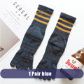 Pairs Man Toe Sport Socks Short Cotton Striped Colorful | SAMAG
