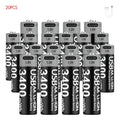 1.5V AA 3400mAh USB Type-C Rechargeable Lithium Battery for Hunting Camera Remote Control Mouse Smart Door Lock Microphone