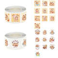 600PCS Cartoon Kapibala Q-Version Roll Stickers Aesthetics DIY Decorative School Supplies Stationery Notebook Decals Toys Gift