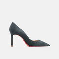 luxury women's shoes Black Suede Elegant Office Shoes Women Brand Pumps Red sole High Heels Pointed Toe Evening Dress Shoes 12cm