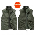 Autumn Winter Comfortable Versatile Windproof Casual Vest Outdoor Leisure Fishing Men Leather Vest Men Fashion Breathable Vest