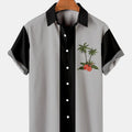 Hawaiian Shirt Harajuku Stripe Print Loose Fashion Casual | SAMAG