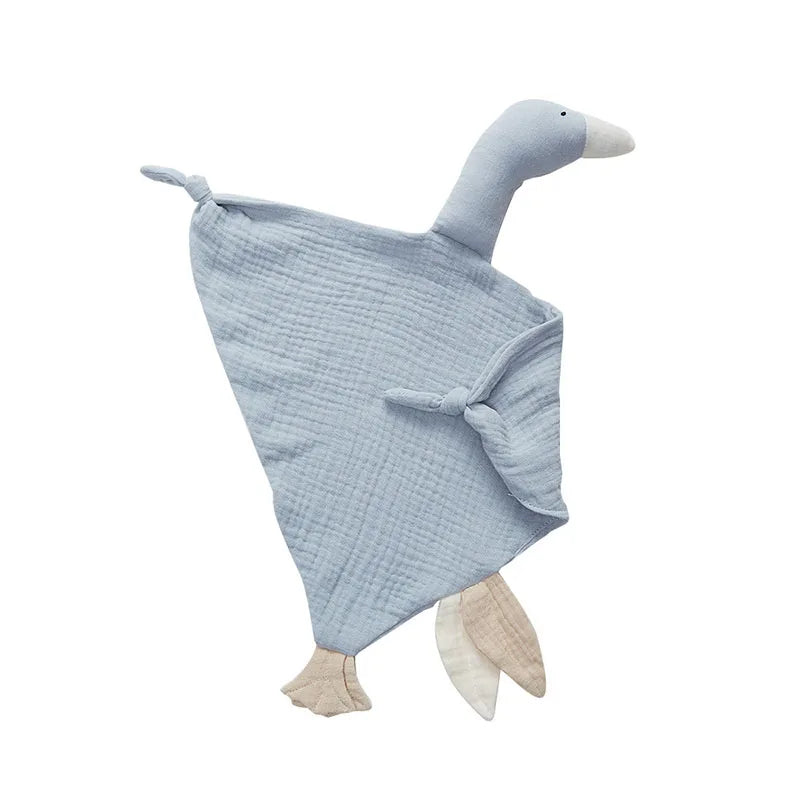 Baby Security Blanket Soft Cotton Muslin Comforter for Newborn Infant Sleeping Snuggle Toy Stuffed Animal Soothe Appease Towel