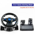 DATA FROG Racing Steering Wheel Vibration Controller Sim Racing Wheel with Pedals for PC Gaming Console Universal Gamepad