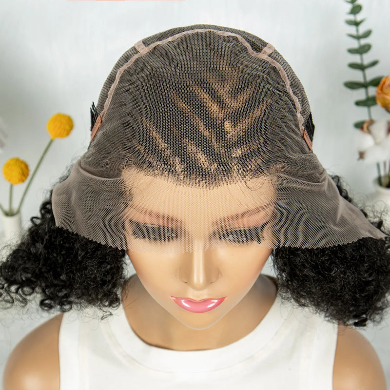 KIMA New Box Braided Wig Synthetic Full Lace Wigs Short Lengths for Black Women Men Braided Wig With Baby Hair Box Braiding Wigs
