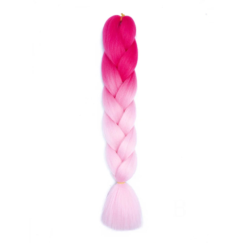 24 Inches DIY Jumbo Braiding Hair Synthetic Hair Extensions Afro Ombre Crochet Braid Hair Wholesale For Women