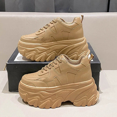 Women Platform Casual Thick leather Shoes Spring Autumn | SAMAG
