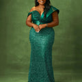 Customized Luxury Aso Ebi Mermaid 3D Lace Pearl | SAMAG