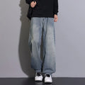 OIQERE Four Seasons New Men's Loose Straight Leg Jeans | SAMAG