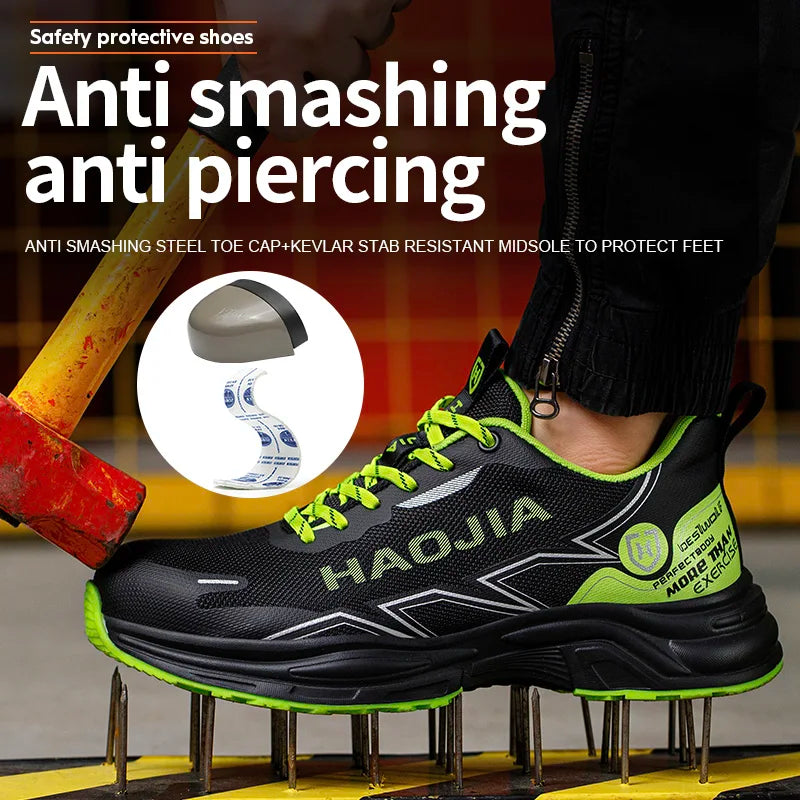 Size 47 Men Safety Shoes Steel Toe Work Shoes Puncture Proof Breathable Safety Boots Man Security Protective Work Sneakers