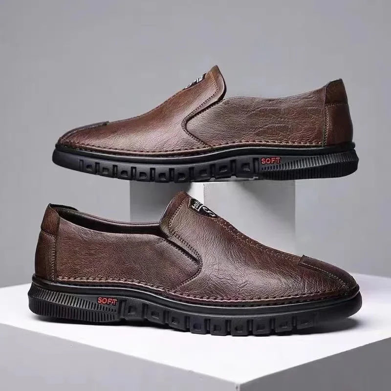 2026 PU Leather Men's Loafers Luxury Men Casual Shoes New Fashion Driving Shoes Breathable Slip on Men Moccasins Plus Size 39~44