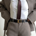 Plaid Shoulder Pad Jacket Shorts Set Casual Stand Collar Full Sleeve Belted Buttons Blazer Suit Office Lady Daily Street Outfits