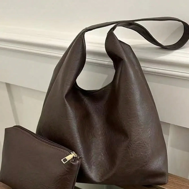 Large Capacity Solid Color Women's Shoulder Bag, Multifunctional Crossbody Bag, Women's Shoulder Tote Bag, Large Capacity Crossbody Tote Bag, Casual Work Bag