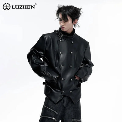 LUZHEN Original Niche Design Double Breasted Stand Neck | SAMAG