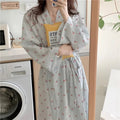 Small Fresh Sweet Plaid Cherry Robe Nightgown Female | SAMAG